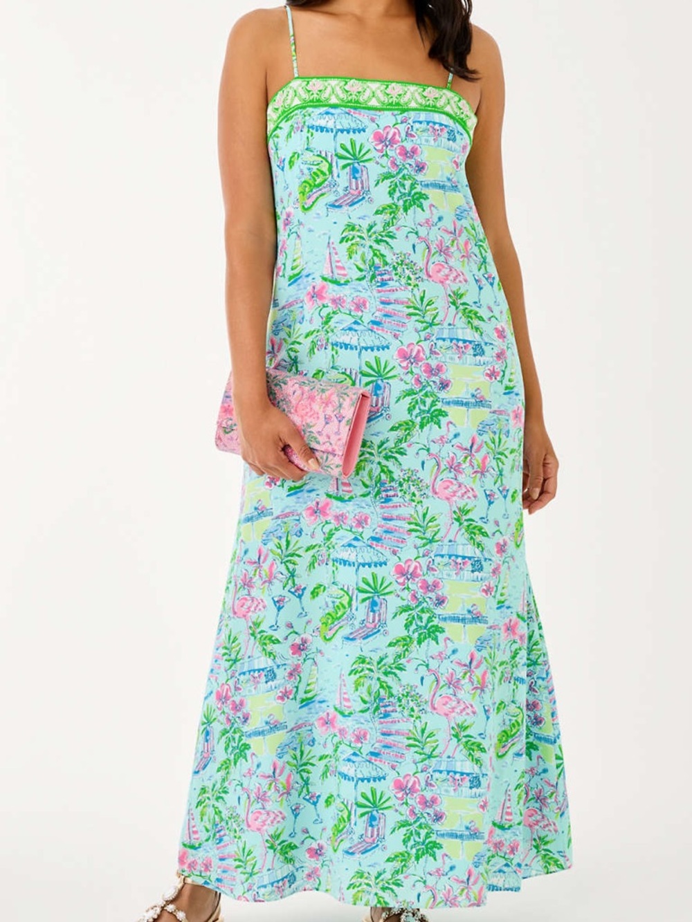 Lilly Pulitzer Amalfi Silk Maxi Slip Dress